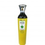 Yellow nitrogen gas cylinder labeled UN1066