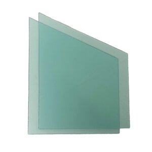 parweld-xr445-inner-side-window-cover-lens-for-xr942h-pack-of-2 Two transparent glass sheets stacked together.
