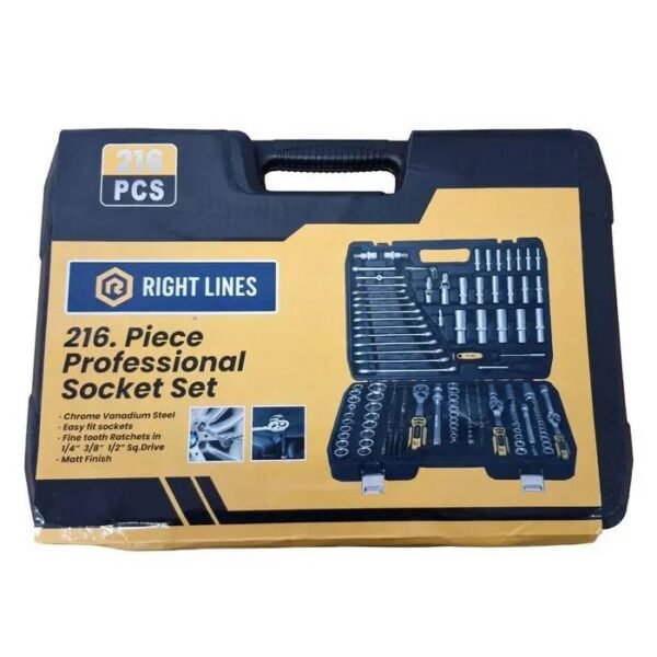 216-piece professional socket set with durable case