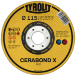 Cerabond X grinding wheel for metalworking.