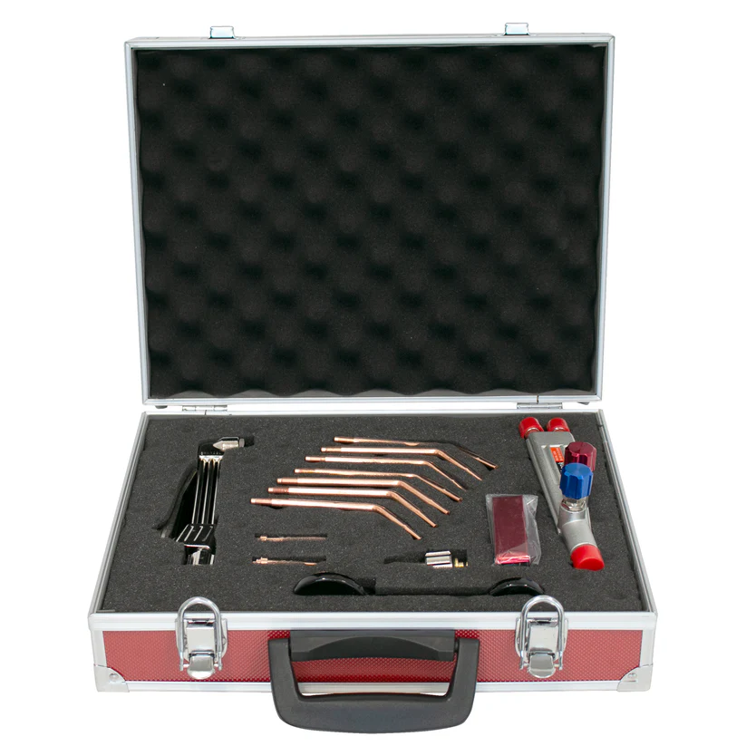 Welding tool kit in a case