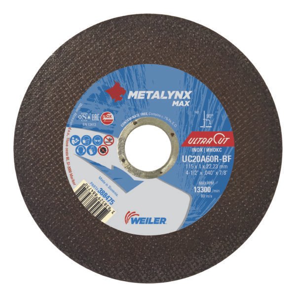 Weiler Metalynx Max Ultra Cut cutting wheel