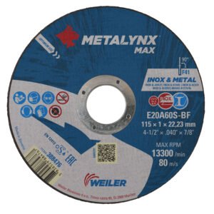 Metalynx Max Ultra Cut Inox Slitting Discs 115mm x 1.0mm x 22.23mm – Box of 25