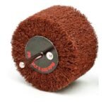 Brown abrasive polishing wheel attachment with shank