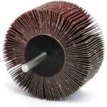 Flap wheel sanding disc with metal shaft