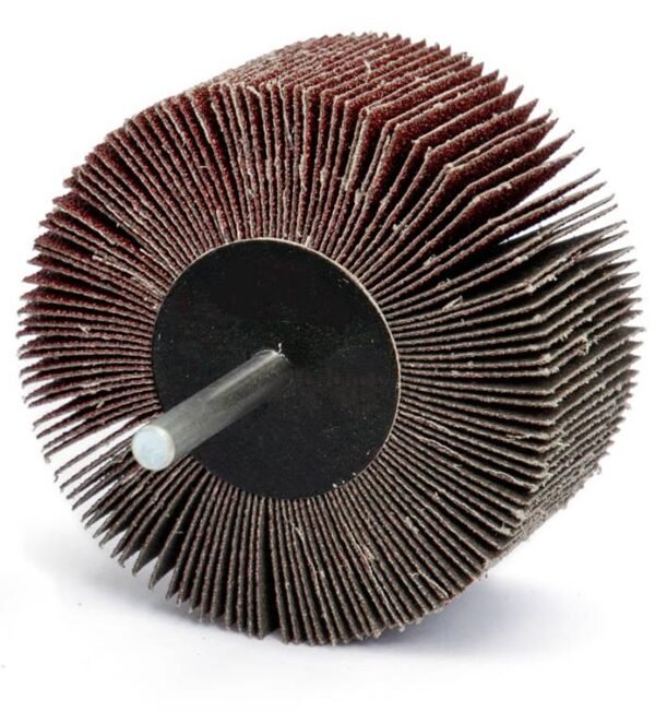Flap wheel sanding disc with metal shaft