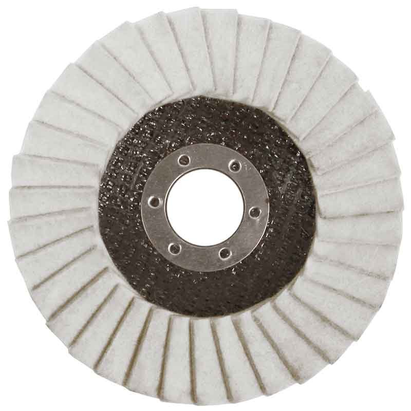 Circular polishing wheel with fabric edges