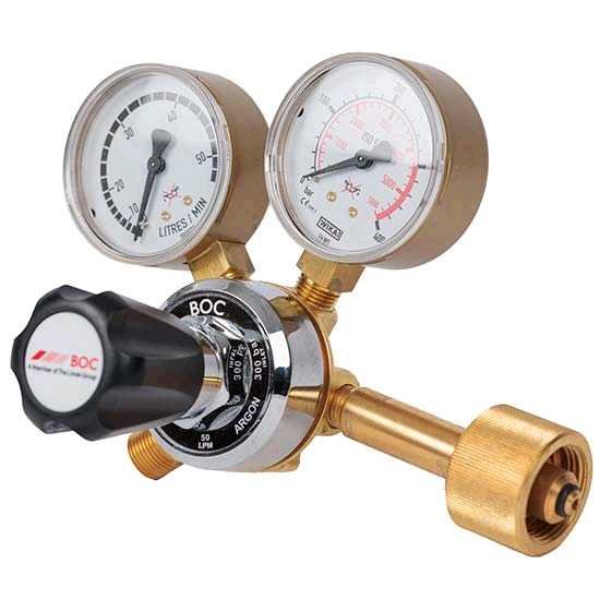 Dual-gauge argon gas pressure regulator