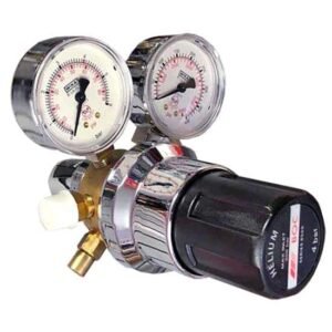 Dual-gauge helium gas pressure regulator
