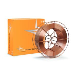 Copper welding wire spool and orange box