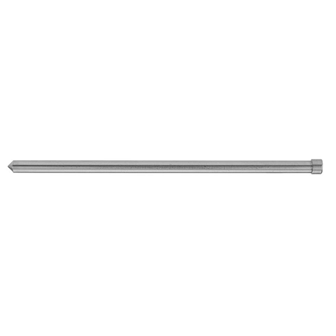 Long steel masonry nail with pointed tip