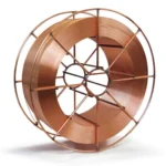 Large spool of copper wire on metal reel