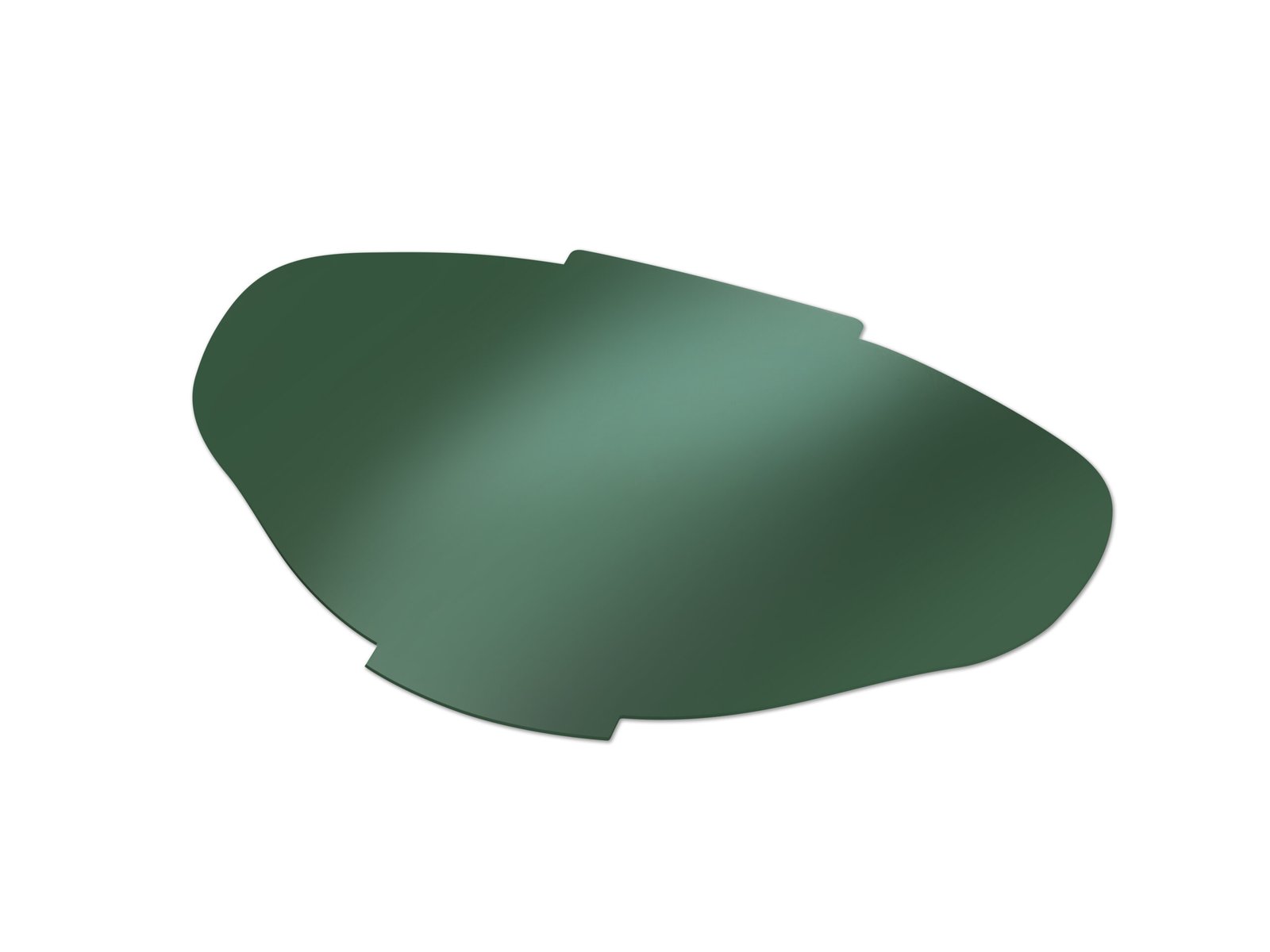 Green tinted replacement lens on white background