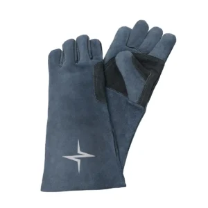 Blue insulated gloves with black palm grip