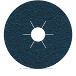 Blue textured sanding disc with center hole