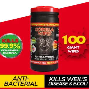 Gorilla Wipes antibacterial industrial cleaning wipes container